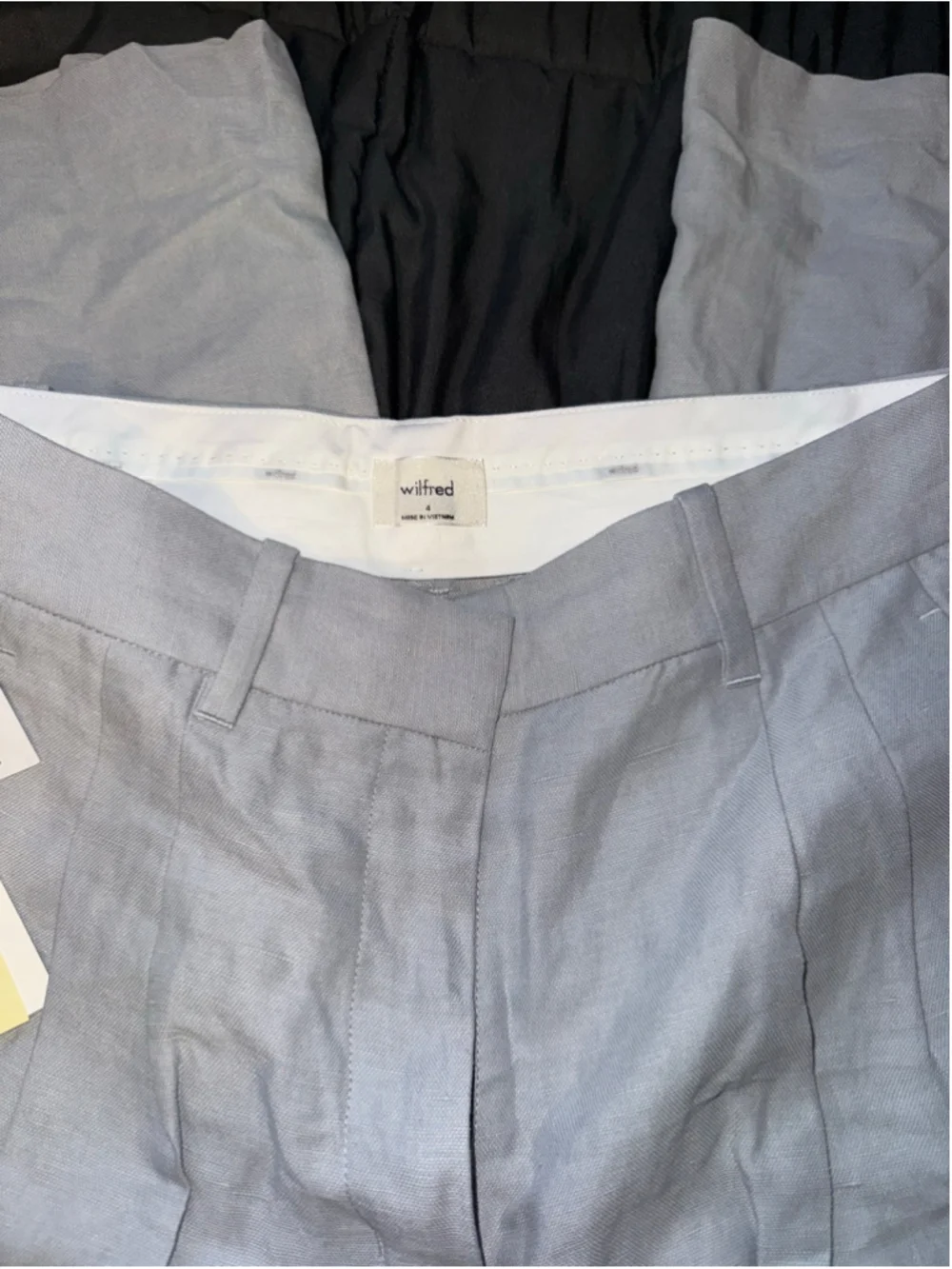 Women's Wilfred Effortless Linen Trousers Size 4 Pearl Grey